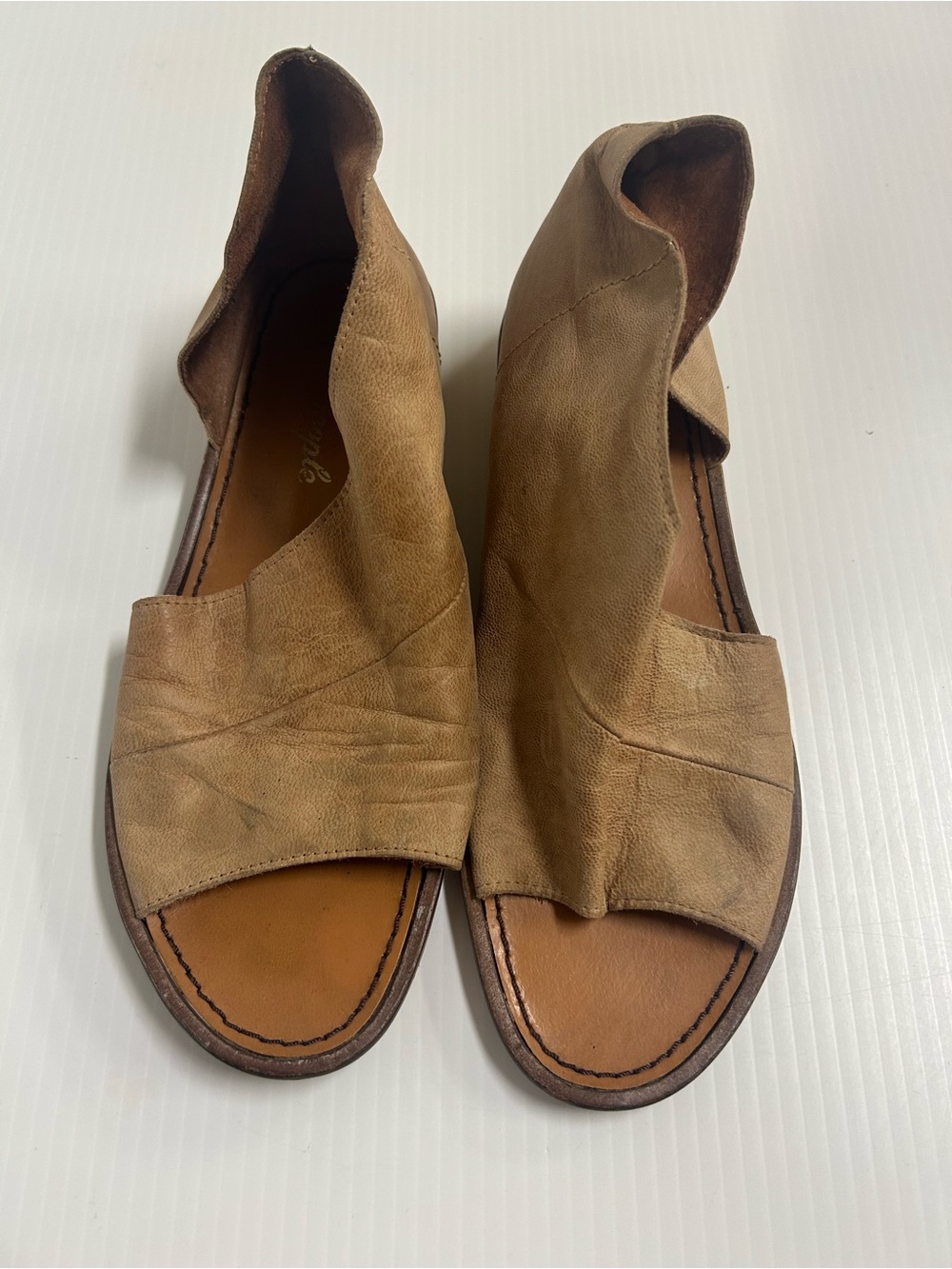 Free People Mont Blanc Sandals Womens Size 38 US 8 Tan Leather